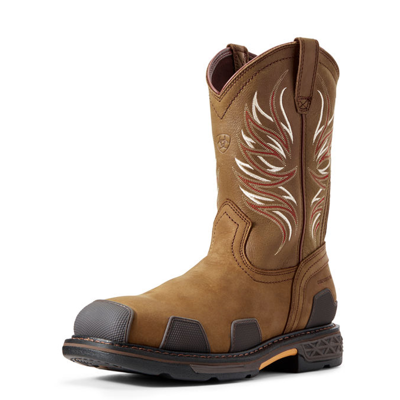 Ariat 10011933 OverDrive Composite Toe Boot in Alamo Brown - Mens 10 D from GME Supply