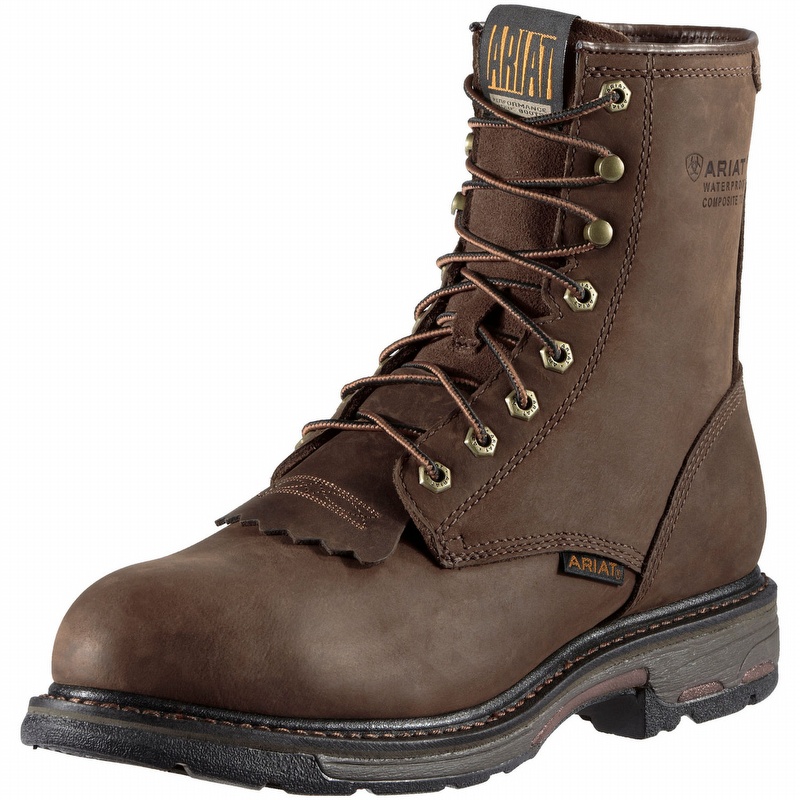 Ariat Mens Workhog 8 H2O Composite Toe Lace-Up Work Boot - Mens 10 D from GME Supply