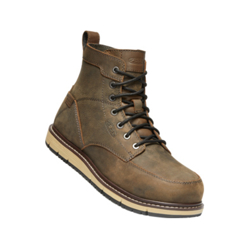 Keen 1023203 San Jose 6 Inch Wedge Soft Toe Boot Cascade Brown - Mens 10 D from GME Supply