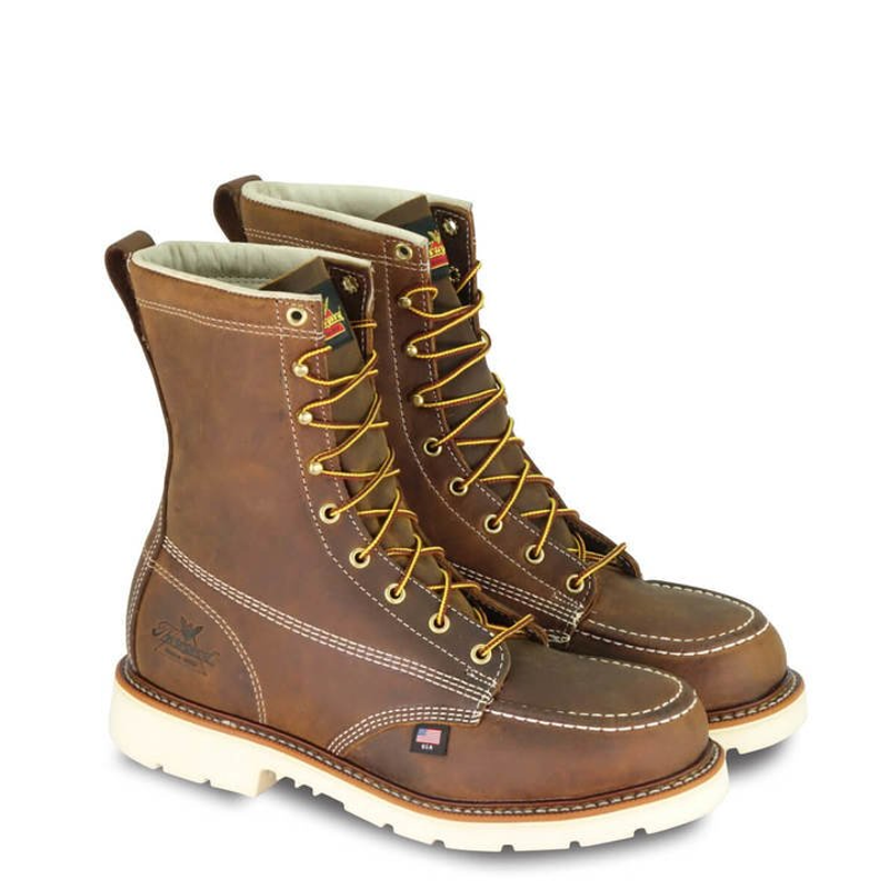 Thorogood 8044378 American Heritage 8-inch Moc Toe Safety Toe Boot - Men's 14 EE from GME Supply