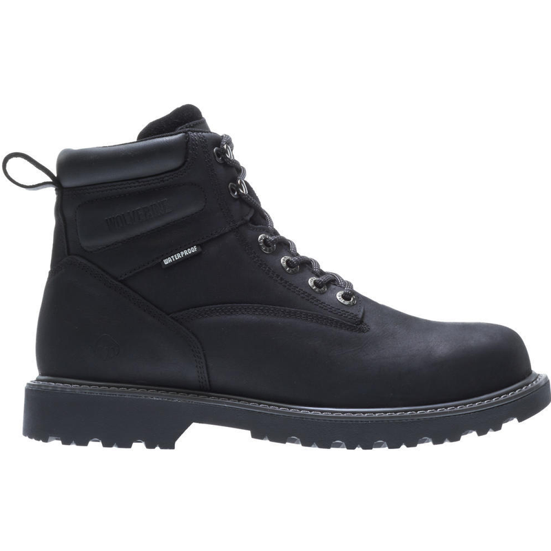 Wolverine Floorhand 6 Inch Waterproof Soft Toe Work Boot Black - Men's 7.5 Medium from GME Supply