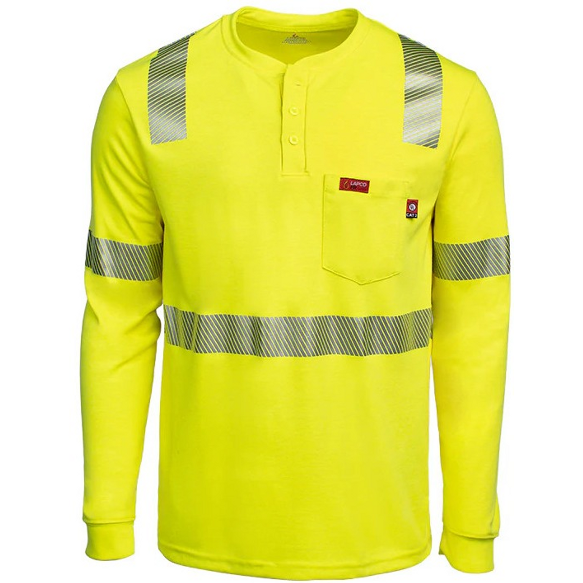 Lapco FR 7oz FR Henley Shirt Hi-Viz Class 2 from GME Supply