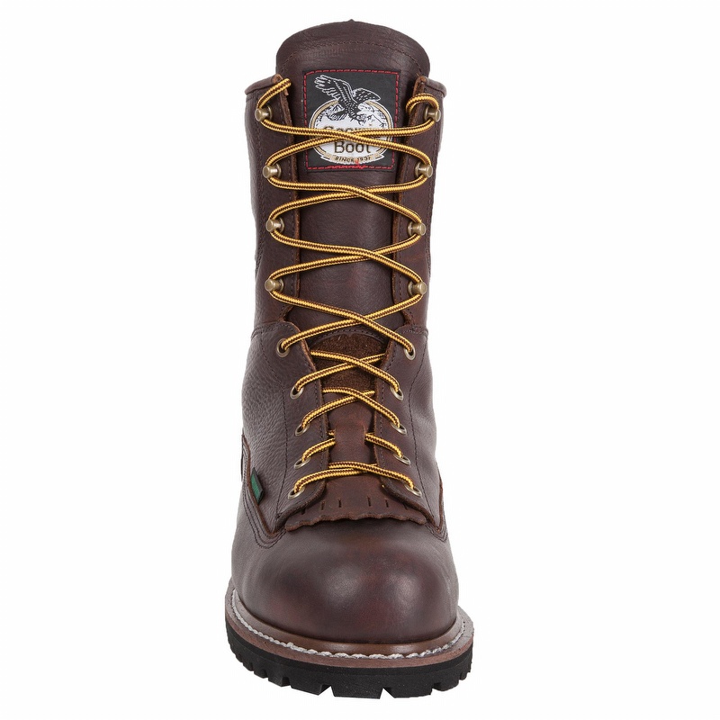 Georgia Low Heel Logger 8 inch Steel Toe EH Work Boot - Men's 10.5 Medium from GME Supply
