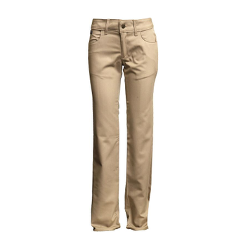 Lapco L-PFRAC 7oz Ladies FR CAT 2 Uniform Pant with UltraSoft AC - Khaki from GME Supply