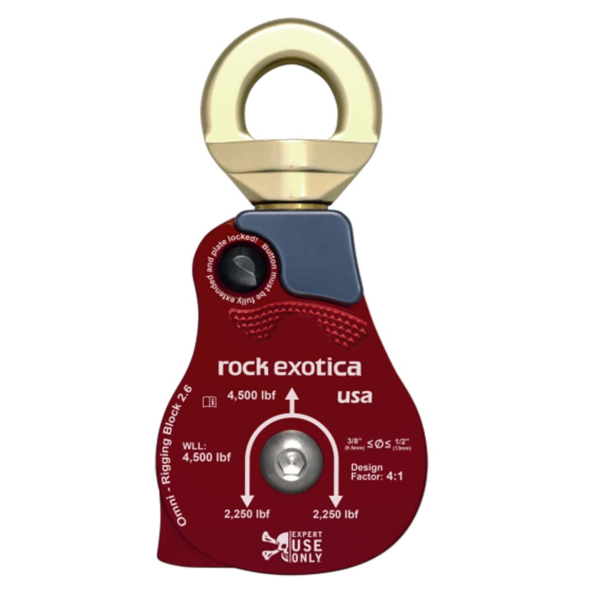 Rock Exotica Omni-Block 2.6 Inch Rigging Pulley / Material Handling Block from GME Supply