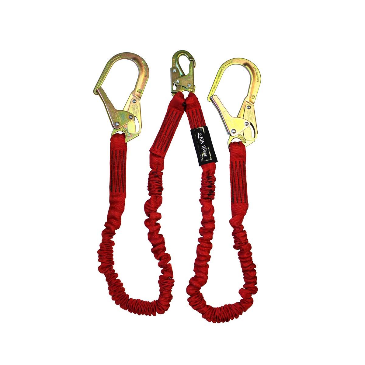 Elk River FLEX-NoPac Twin Leg Lanyard with Steel Rebar Hooks from GME Supply