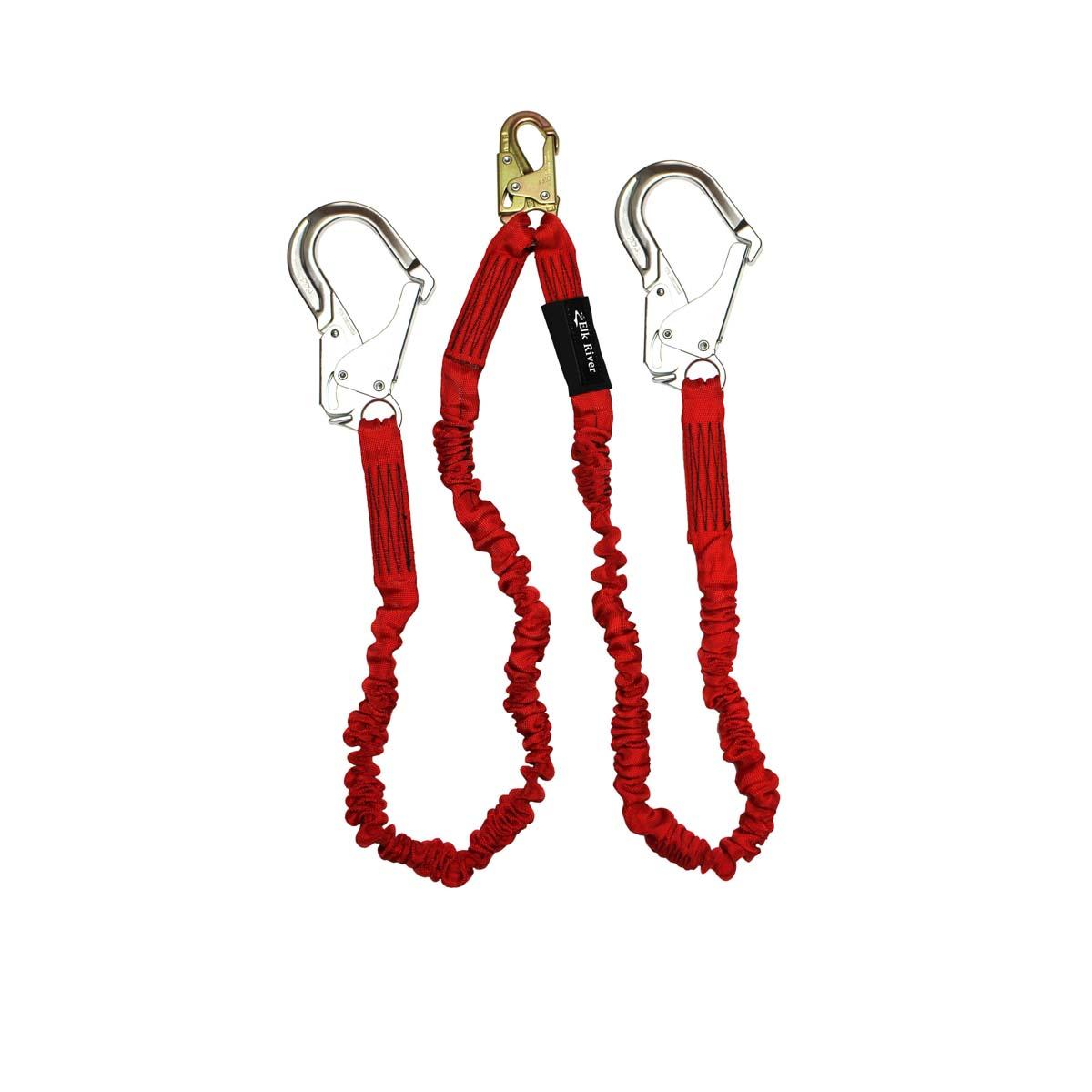 Elk River FLEX-NoPac Twin Leg Lanyard with Aluminum Rebar Hooks from GME Supply