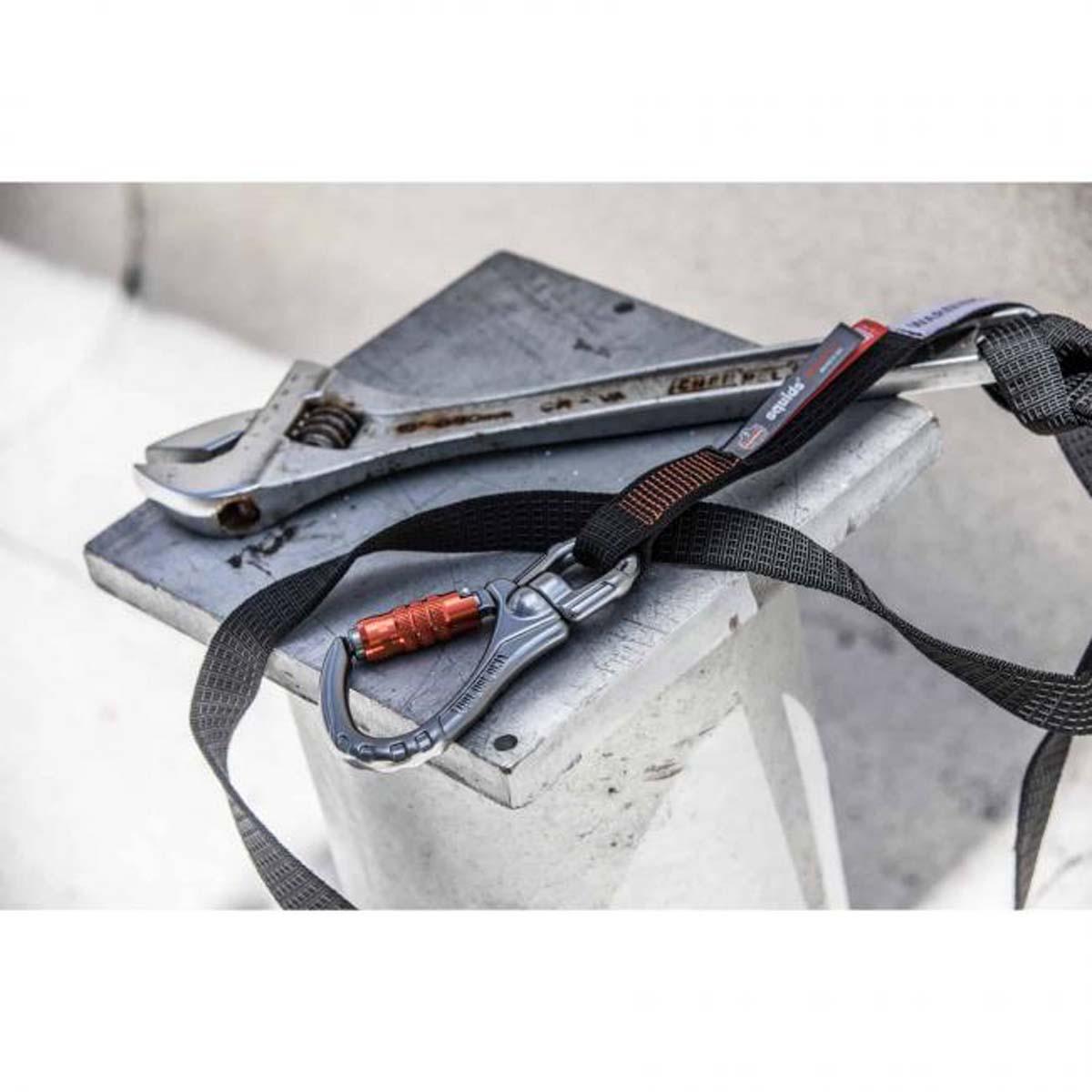 Ergodyne Squids 3129 Double-Locking Single Carabiner with Swivel 40 lb Tool Lanyard from GME Supply