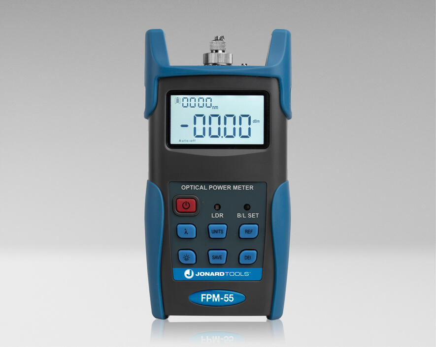 Jonard Fiber Optic Power Meter with Data Storage and FC/SC/LC Adapters from GME Supply