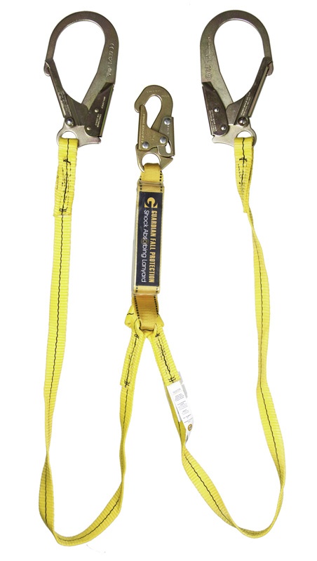 Guardian 01231 6 Foot Shock Absorbing Lanyard with Rebar Hooks from GME Supply