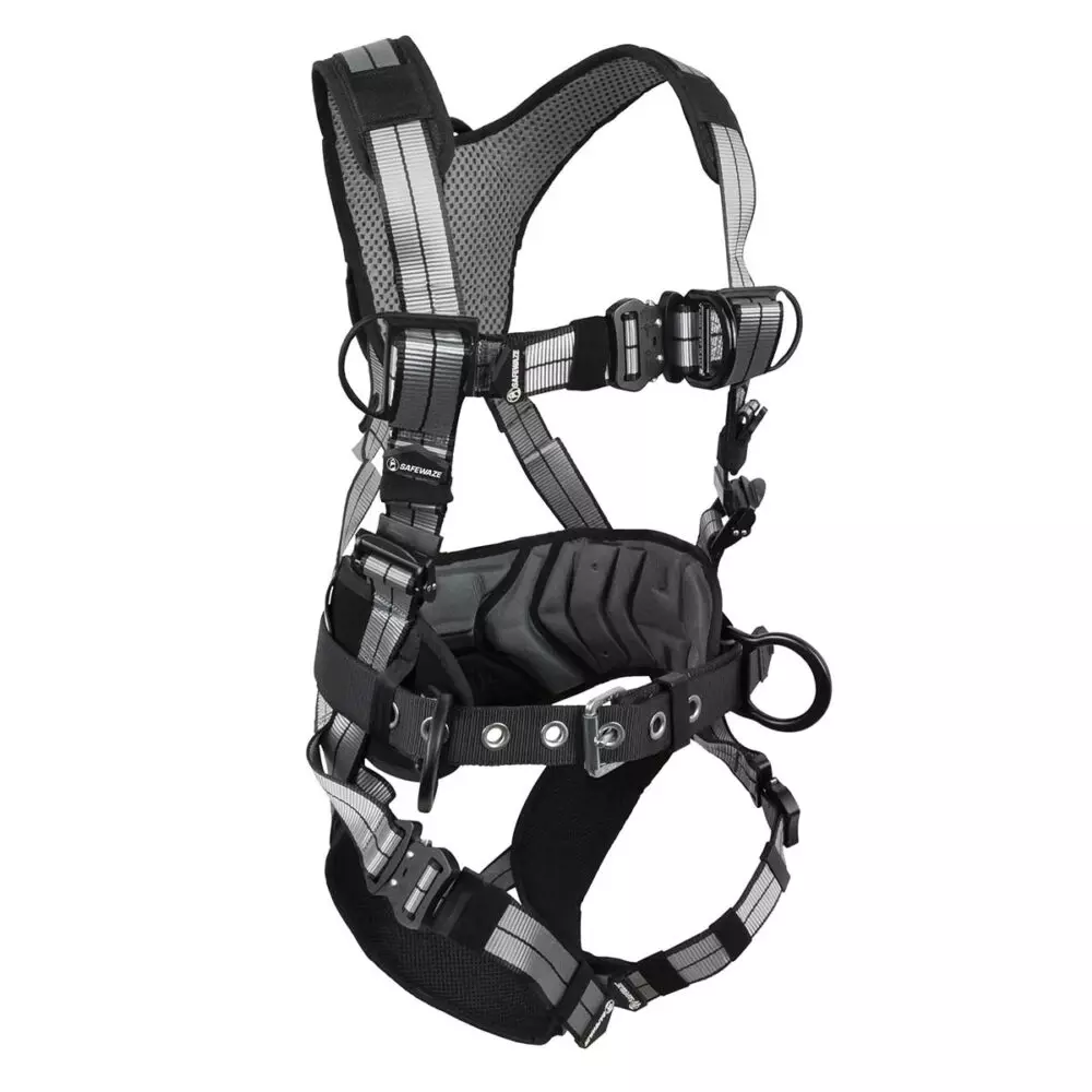 Safewaze PRO+ Slate Construction Harness: Alu 3D, Alu QC Chest, Alu FD, Alu QC Legs from GME Supply