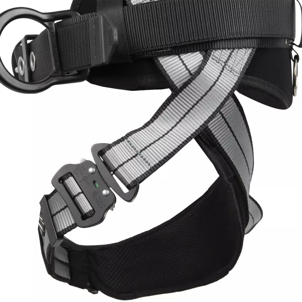 Safewaze PRO+ Slate Construction Harness: Alu 3D, Alu QC Chest, Alu FD, Alu QC Legs from GME Supply