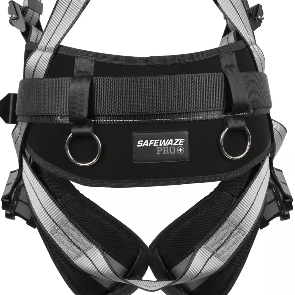 Safewaze PRO+ Slate Construction Harness: Alu 3D, Alu QC Chest, Alu FD, Alu QC Legs from GME Supply