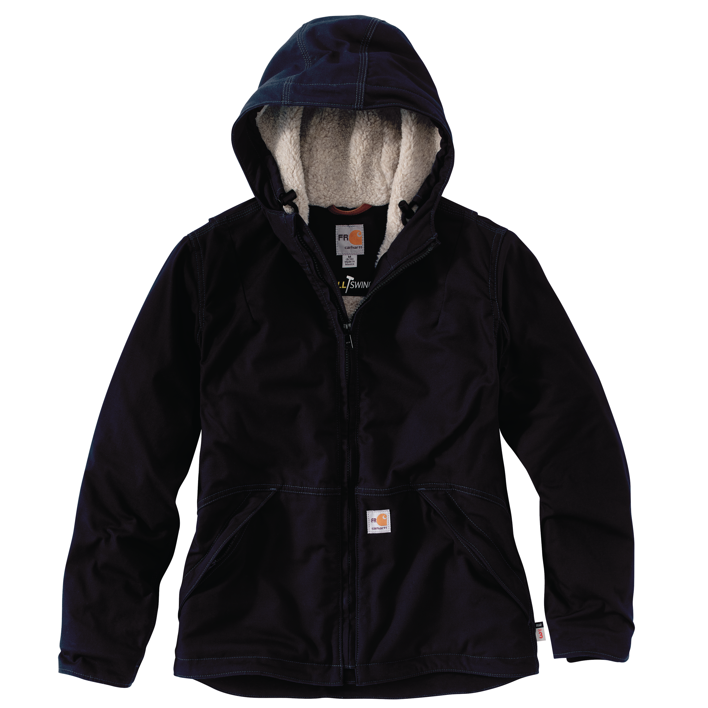 Carhartt Women's FR Full Swing Quick Duck Sherpa-Lined Navy Jacket from GME Supply