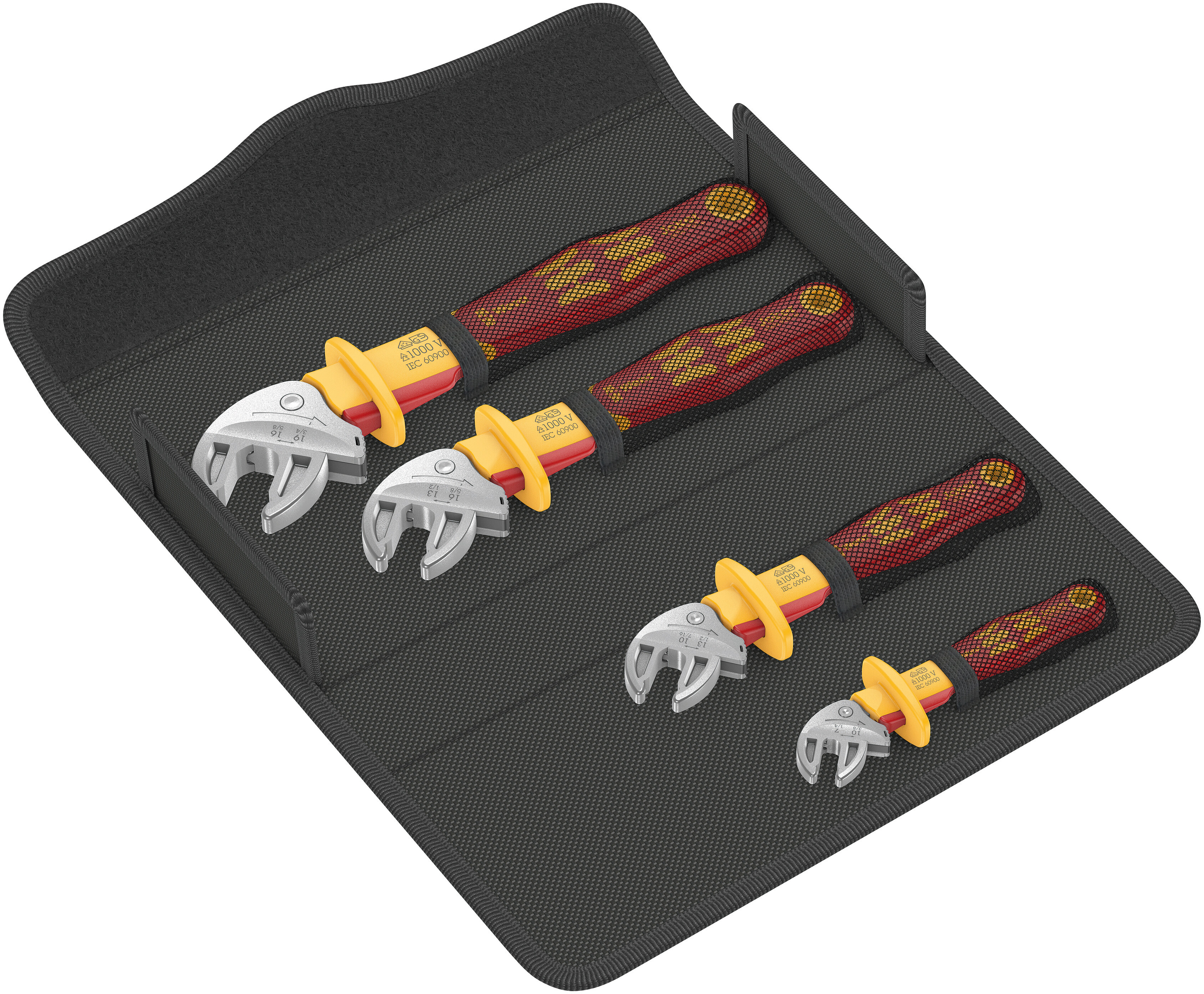 Wera 6004 Joker VDE 4 Set 1 VDE-insulated self-setting spanner set, 4 pieces from GME Supply
