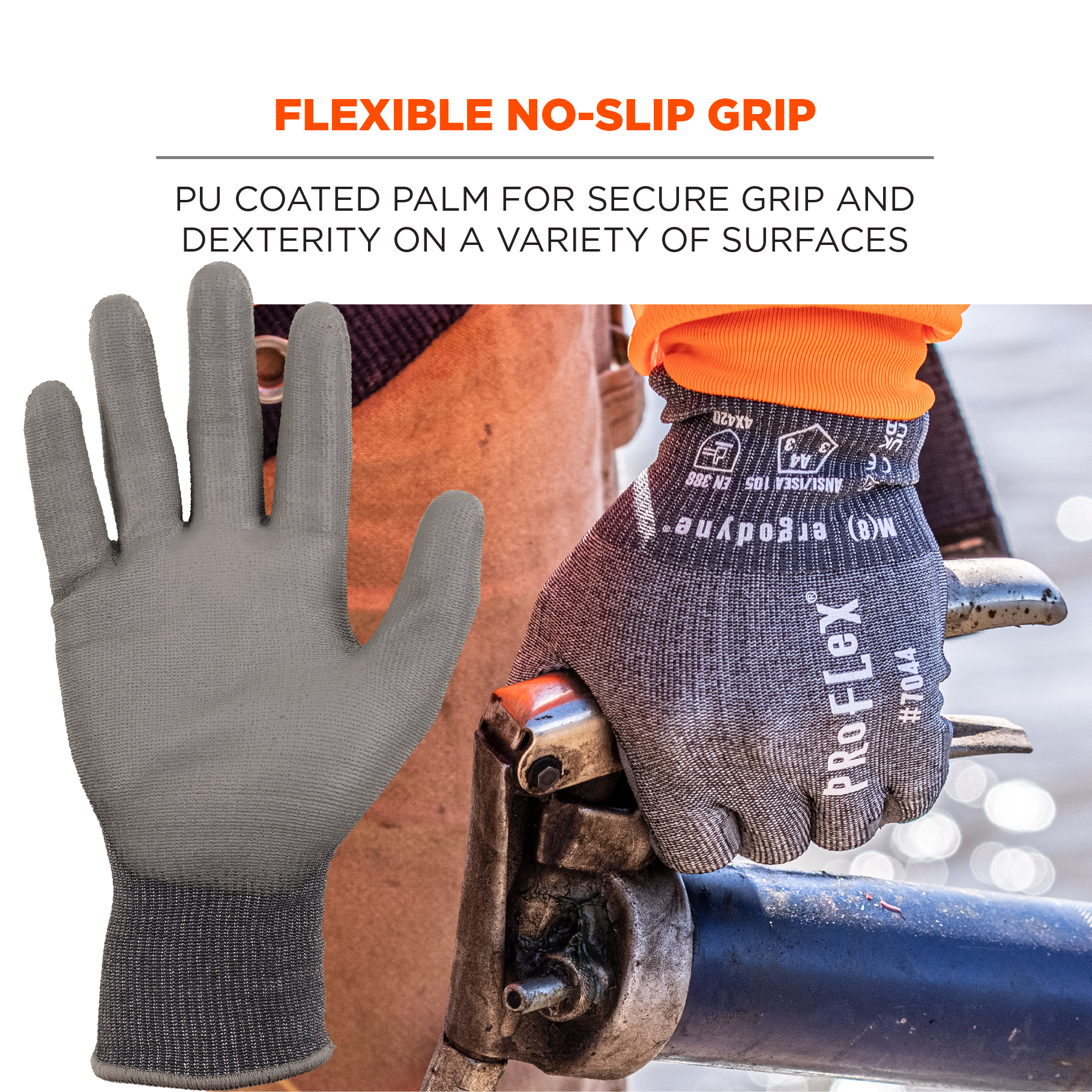 Ergodyne ProFlex 7044 Polyurethane Coated Cut-Resistant Gloves  from GME Supply