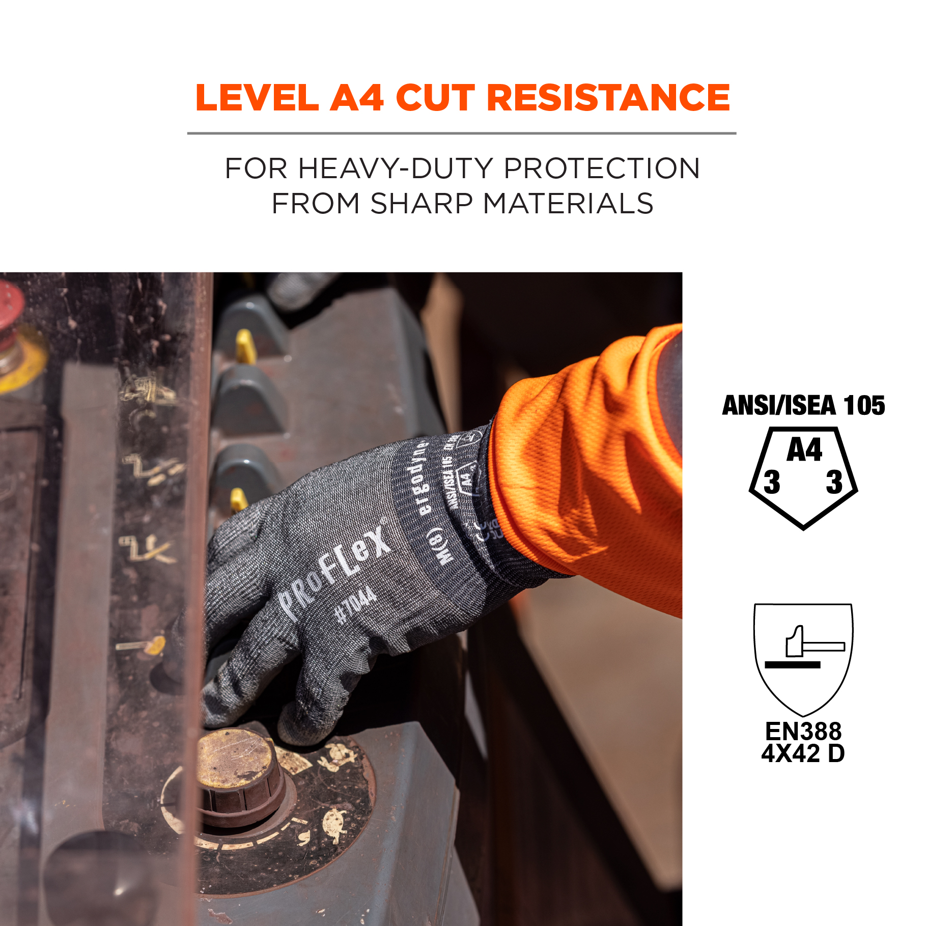 Ergodyne ProFlex 7044 Polyurethane Coated Cut-Resistant Gloves  from GME Supply
