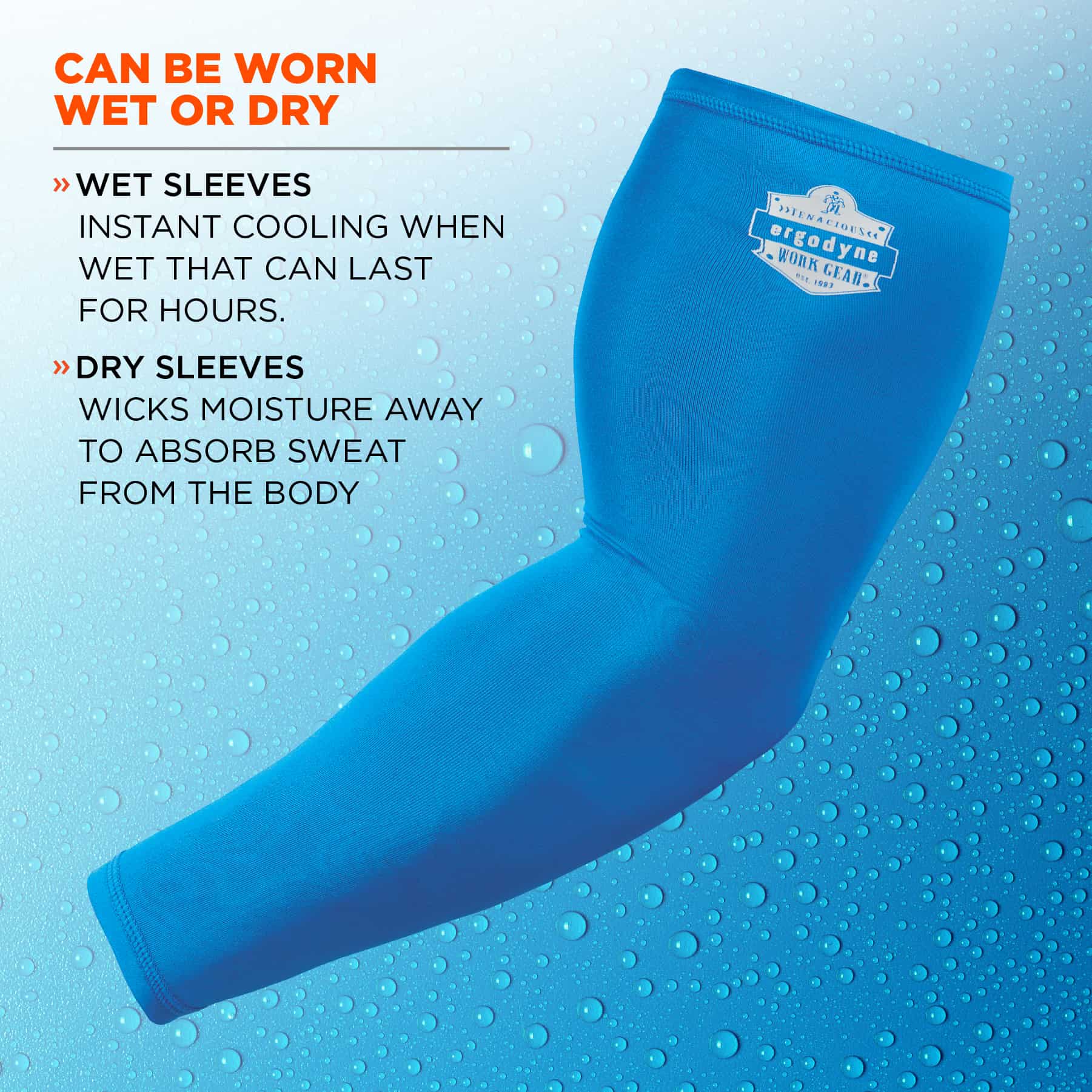 Ergodyne 6690 Chill-Its Performance Knit Cooling Arm Sleeves from GME Supply
