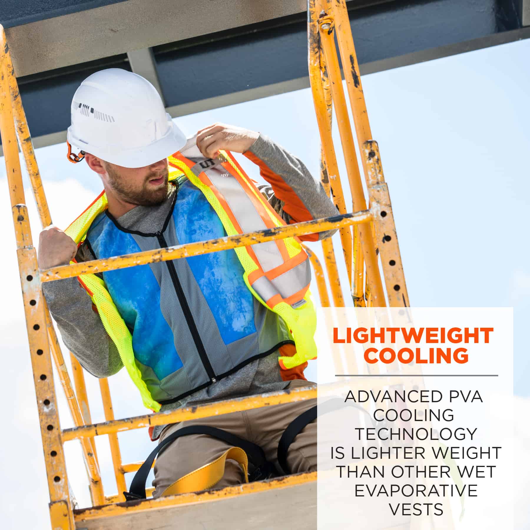 Ergodyne Chill-Its 6667 Wet Evaporative Cooling Vest with  PVA and Zipper Closure from GME Supply