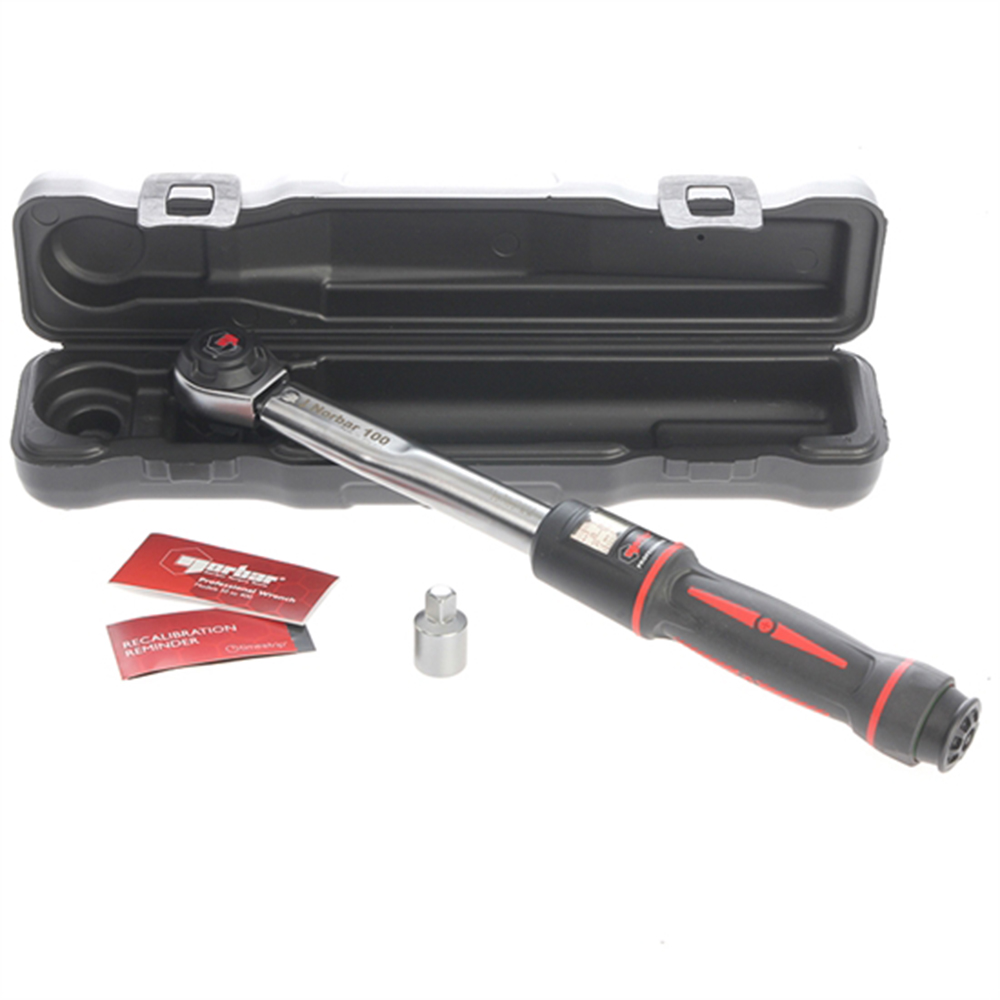 Norbar Pro 100 1/2 Inch Industrial Ratchet Mushroom Head Dual Scale Torque Wrench from GME Supply