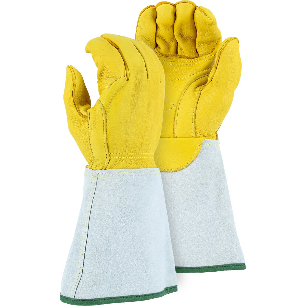 Lineman’s Gauntlet Glove with Welted Fingertips and Double Reinforced Palm from GME Supply