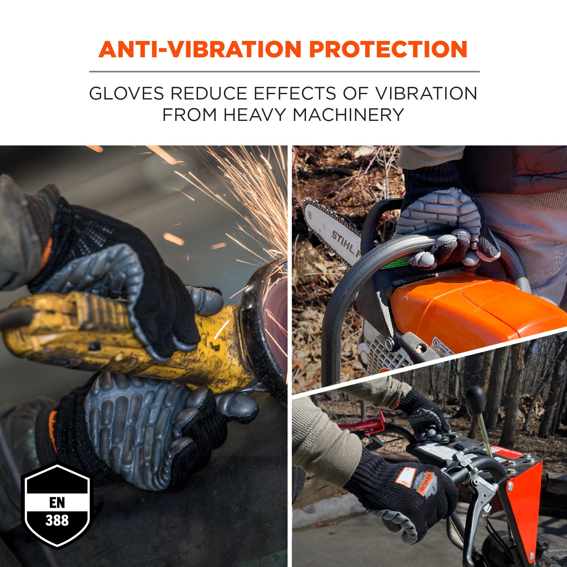 Ergodyne ProFlex 9000 Lightweight Anti-Vibration Gloves from GME Supply