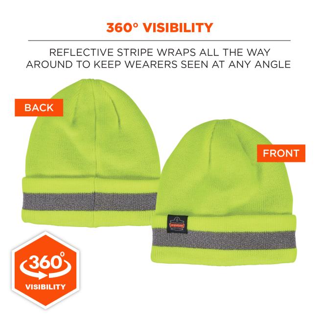 Ergodyne N-Ferno 6803 Reflective Rib Knit Winter Hat from GME Supply