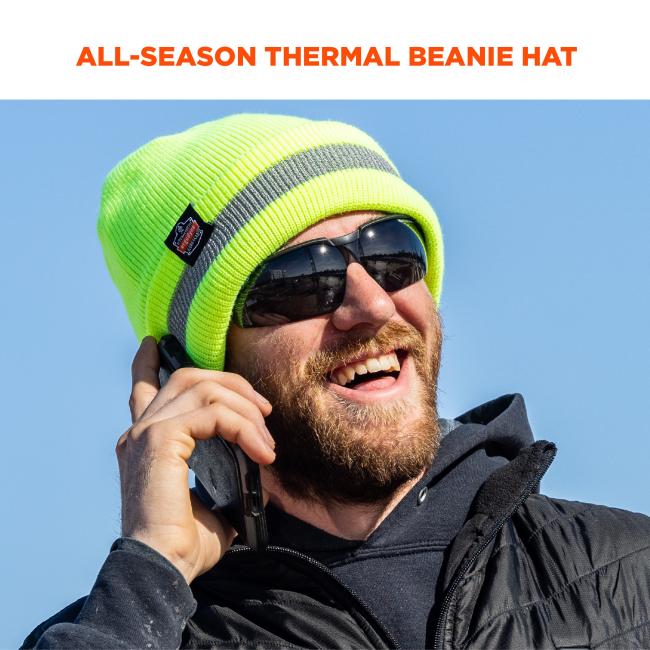 Ergodyne N-Ferno 6803 Reflective Rib Knit Winter Hat from GME Supply