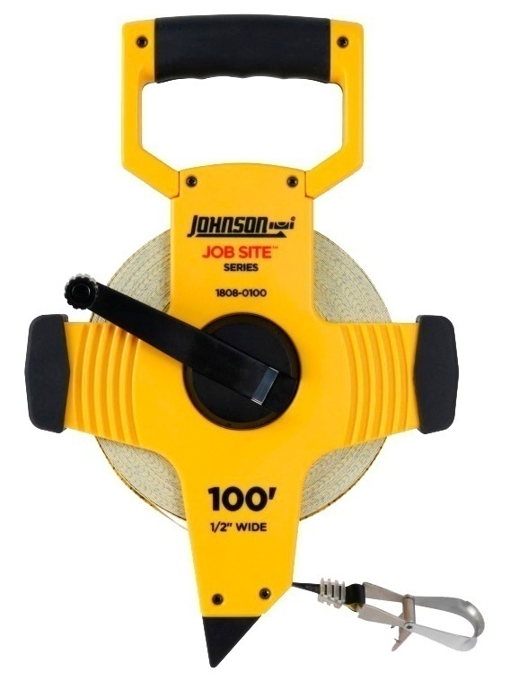 Johnson Level 1808-0100 Jobsite Open Reel Fiberglass Tape - 100' from GME Supply