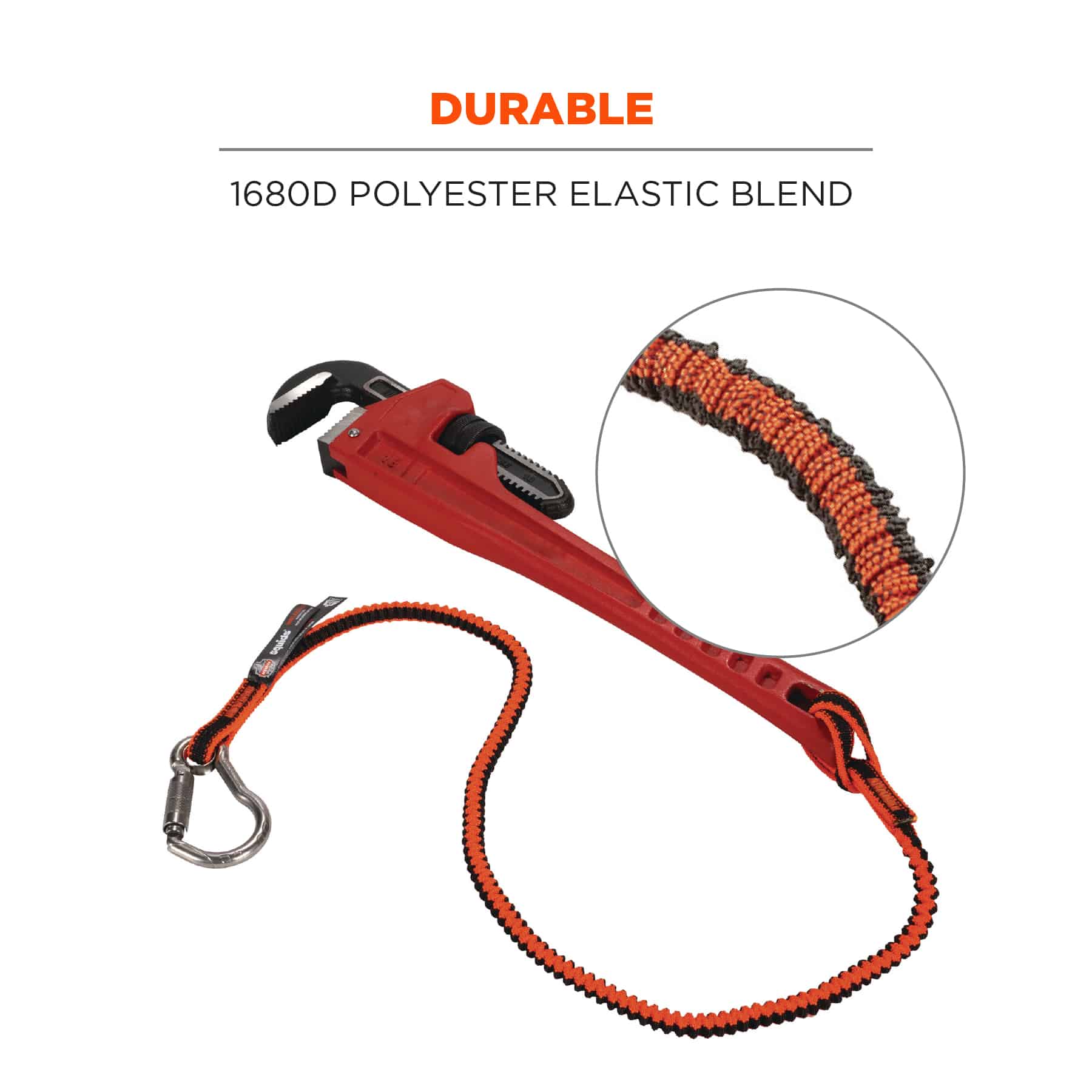 ERGODYNE Squids 3101F(x) Tool Lanyard Stainless-Steel Carabiner and Loop 15lbs from GME Supply