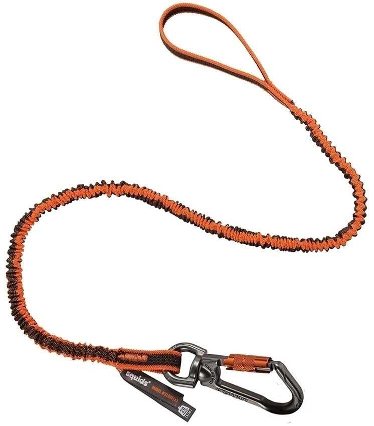Ergodyne Squids 3109F(x) Double-Locking Single Carabiner with Swivel 25 lb Tool Lanyard from GME Supply
