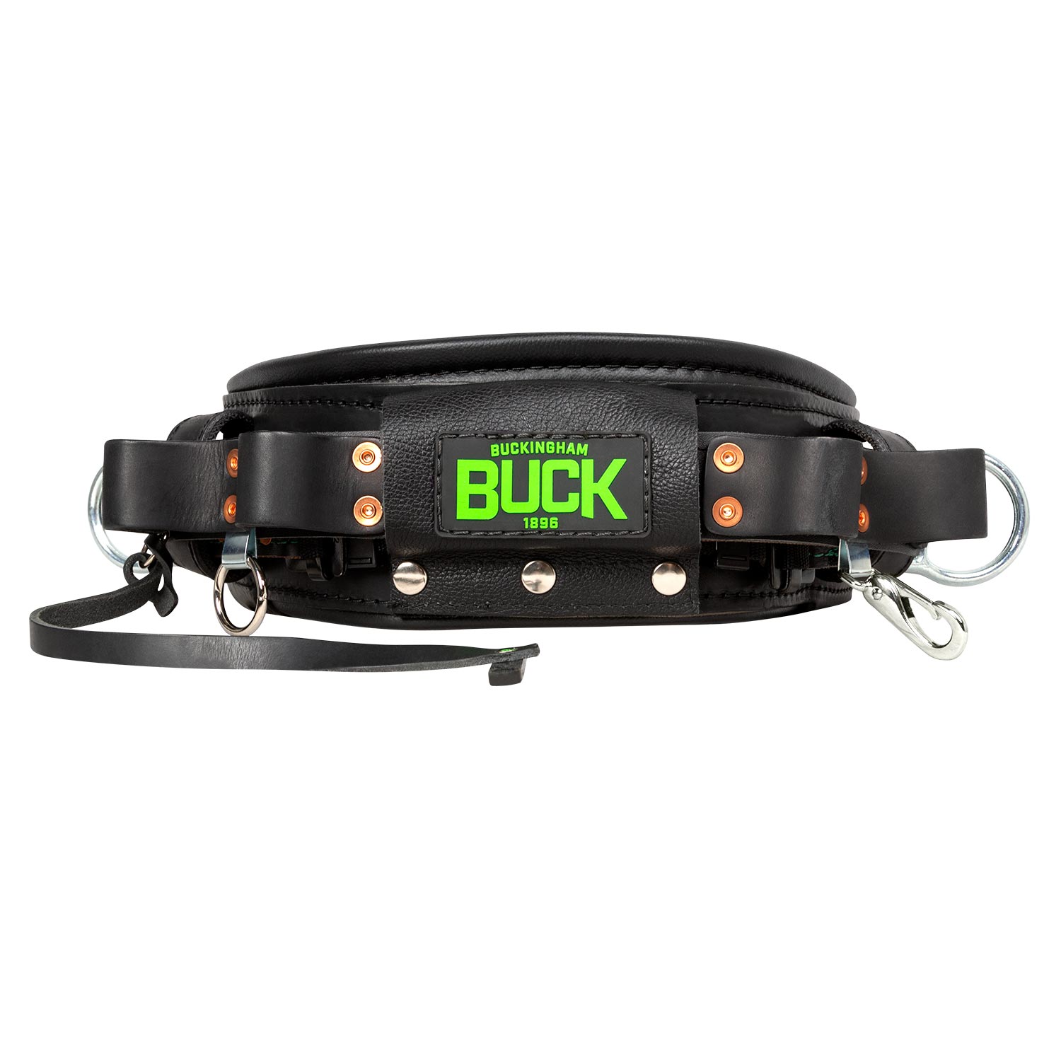 Buckingham Adjustable In-Line 4 D-Ring Leather Body Belt from GME Supply