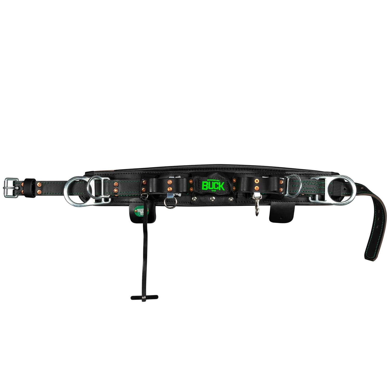 Buckingham Adjustable In-Line 4 D-Ring Leather Body Belt from GME Supply