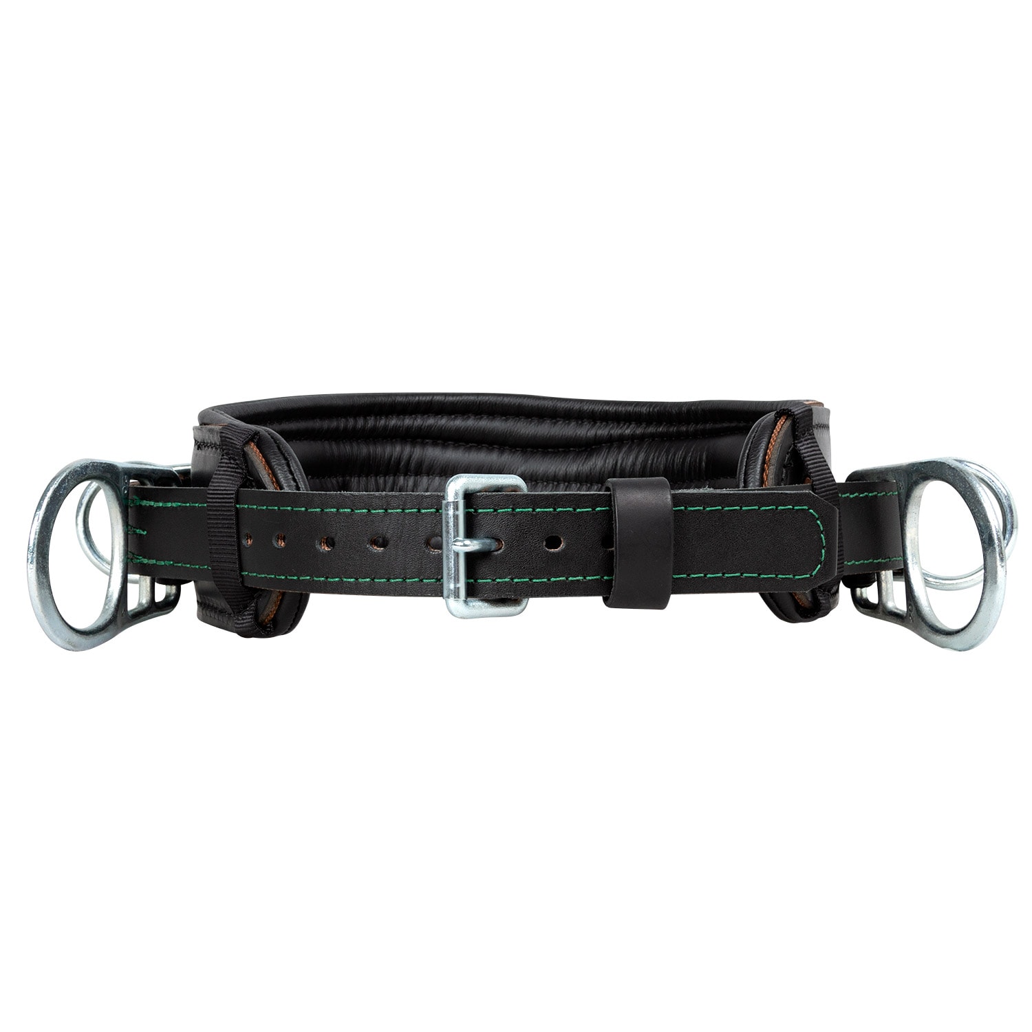 Buckingham Adjustable In-Line 4 D-Ring Leather Body Belt from GME Supply