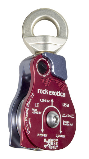 Rock Exotica Omni-Block 2.6 Inch Rigging Pulley / Material Handling Block from Columbia Safety