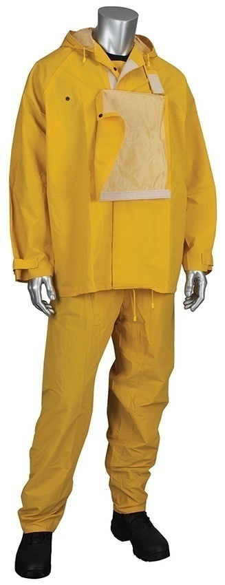 PIP HydroFR PVC Jacket with Hood and Bib Overalls from GME Supply