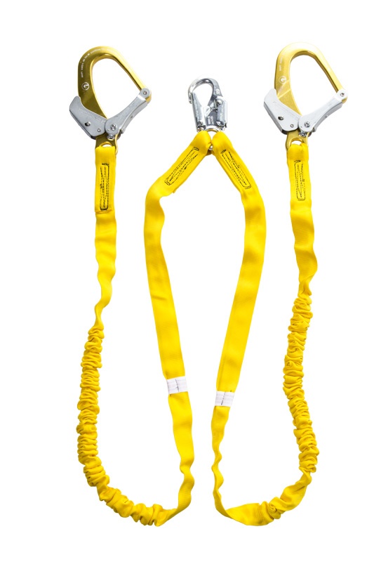 Guardian Internal Shock Twin Leg Lanyard with Aluminum Rebar Hooks from GME Supply