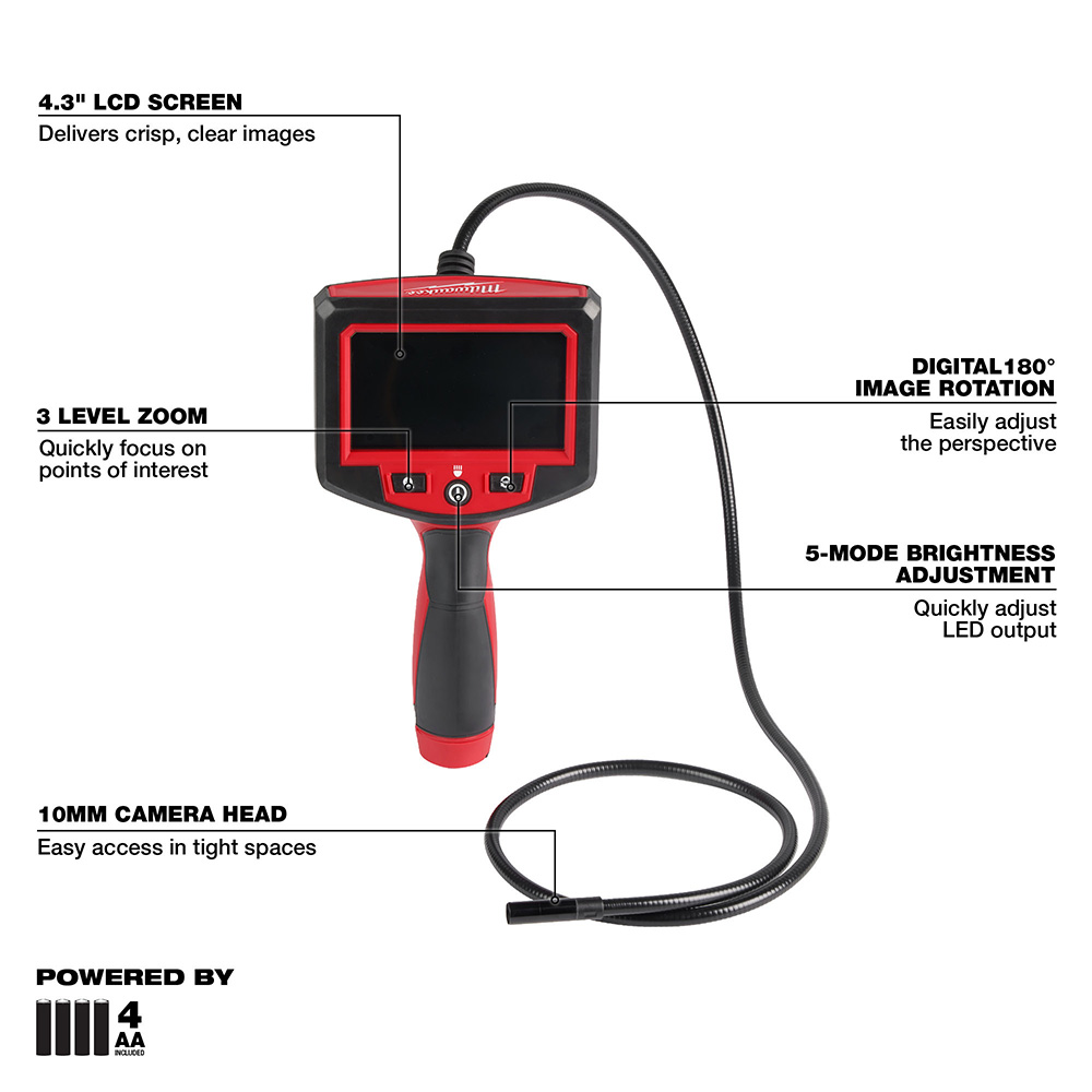 Milwaukee M-Spector 4 Foot Inspection Camera from GME Supply