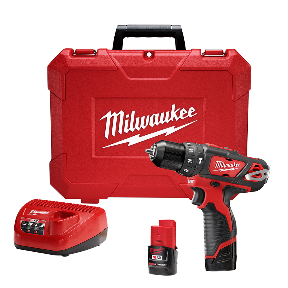 Milwaukee 2408-22 M12 3/8 Inch Hammer Drill/Driver Kit from GME Supply