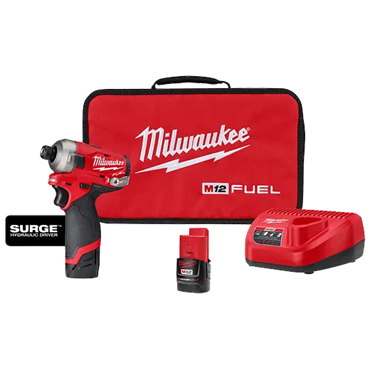 Milwaukee M12 FUEL SURGE 1/4" Hex Hydraulic Driver Kit from GME Supply