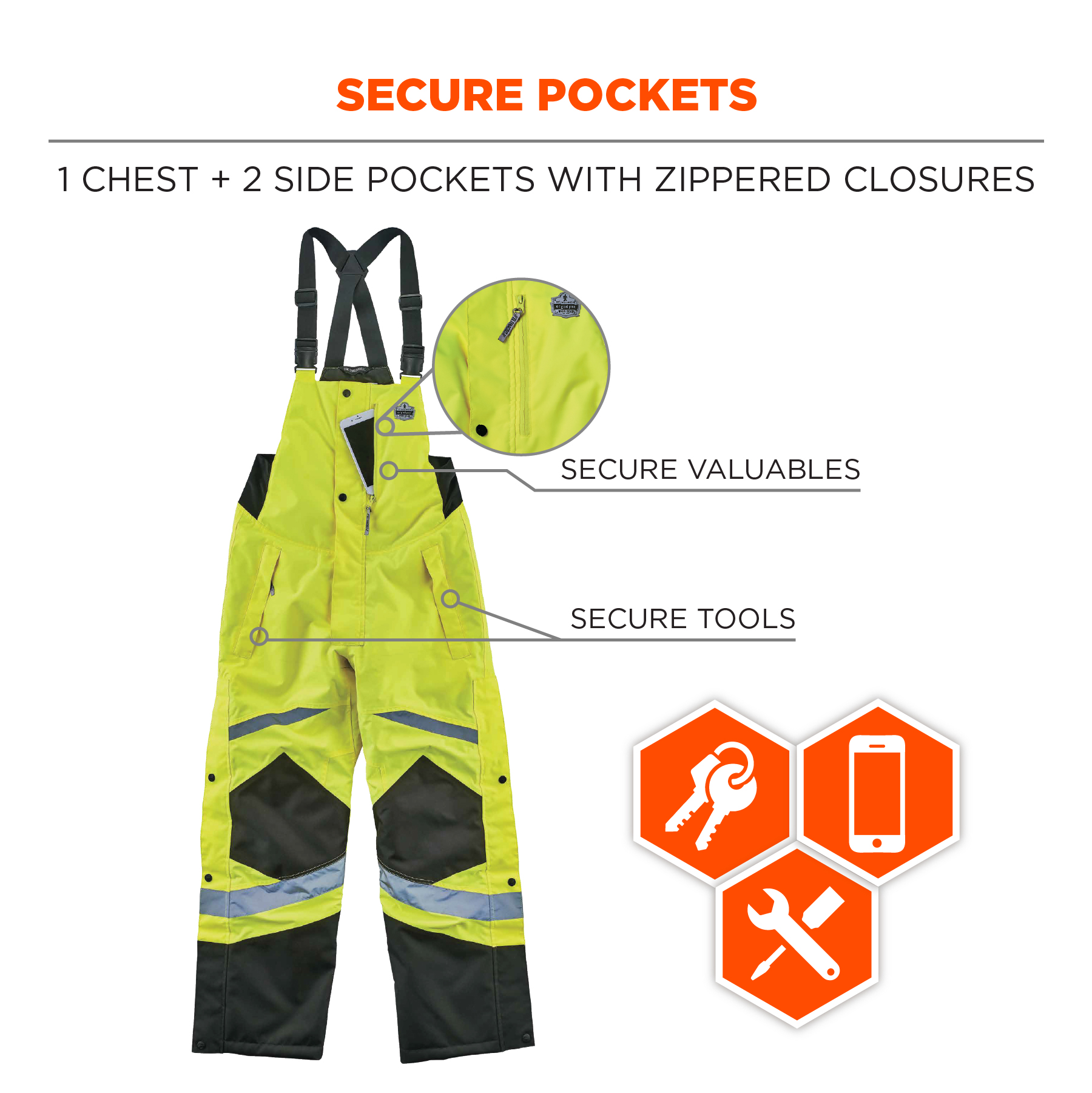 Ergodyne GloWear 8928 Hi-Viz Class E Insulated Bibs from GME Supply