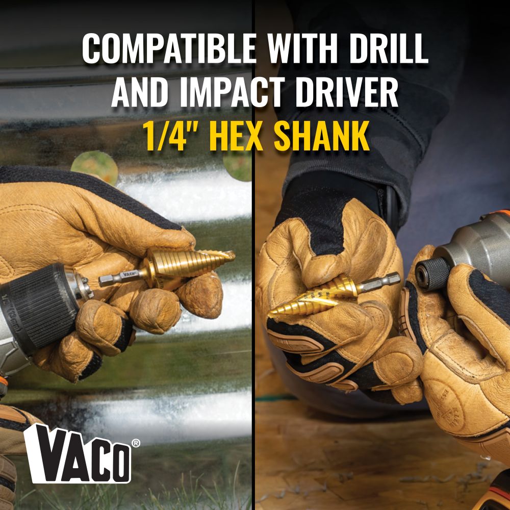 Klein Tools Step Bit Spiral Double Fluted VACO Kit - 3 Piece from GME Supply