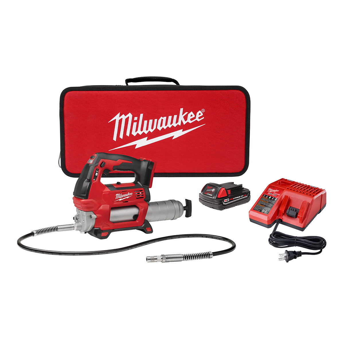 Milwaukee M18 Cordless 2-Speed Grease Gun Kit from GME Supply