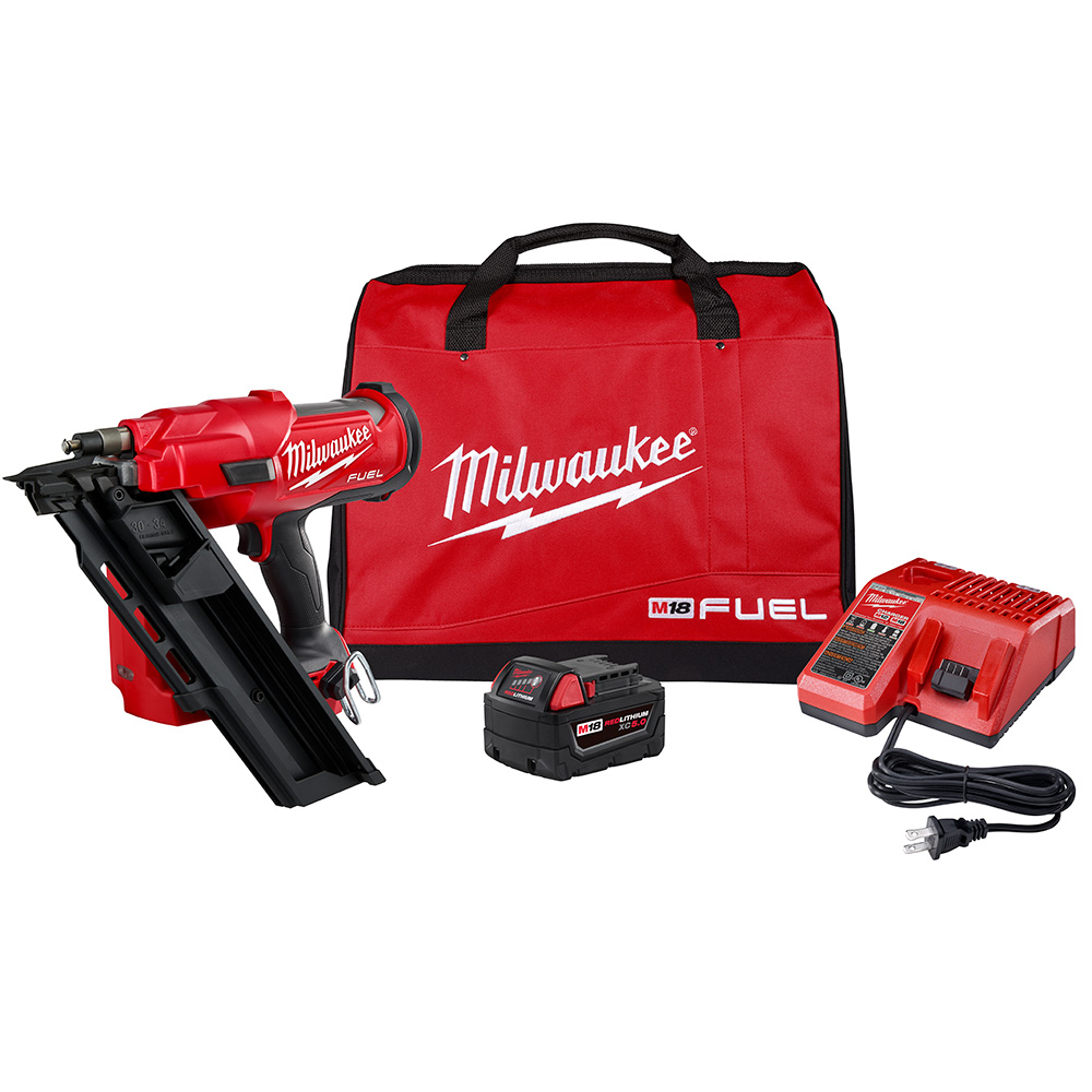 Milwaukee M18 FUEL 30 Degree Framing Nailer Kit from GME Supply