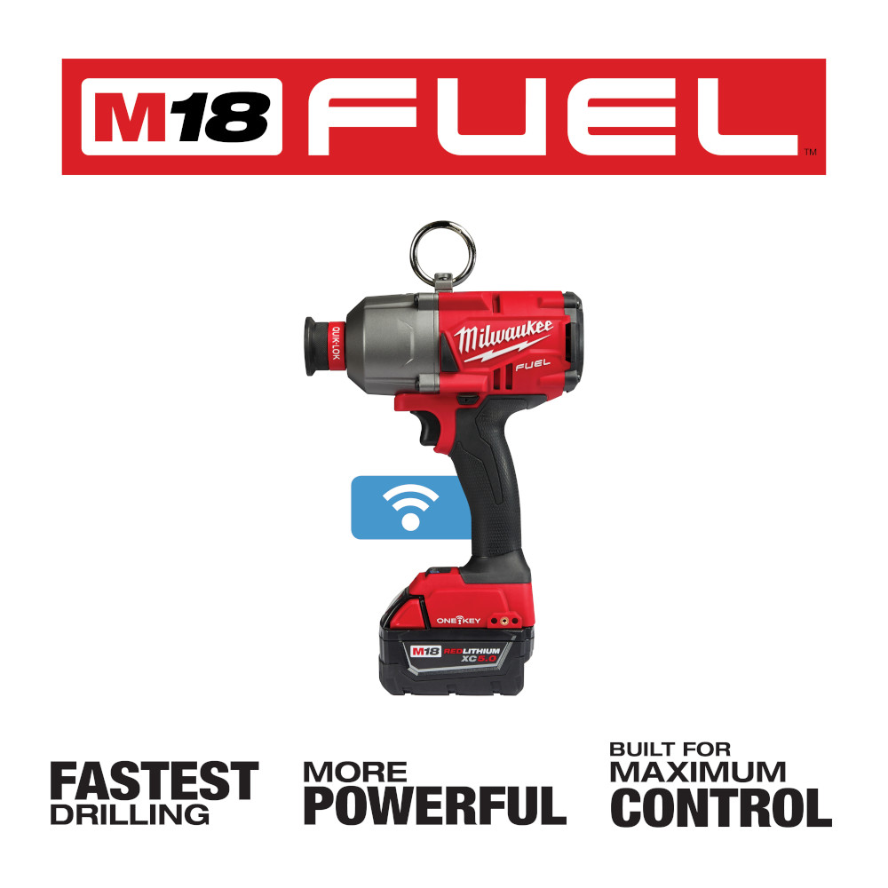 Milwaukee M18 FUEL 7/16 Inch Hex Lineman Utility High Torque Impact Wrench Kit with One Key from Columbia Safety