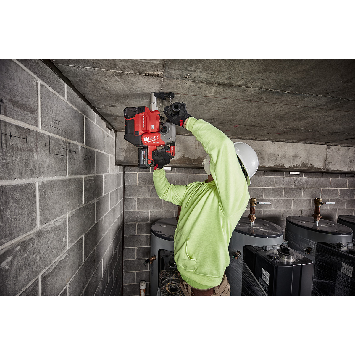 Milwaukee M18 FUEL 1 Inch SDS Plus Rotary Hammer with Dust Extractor Kit from GME Supply