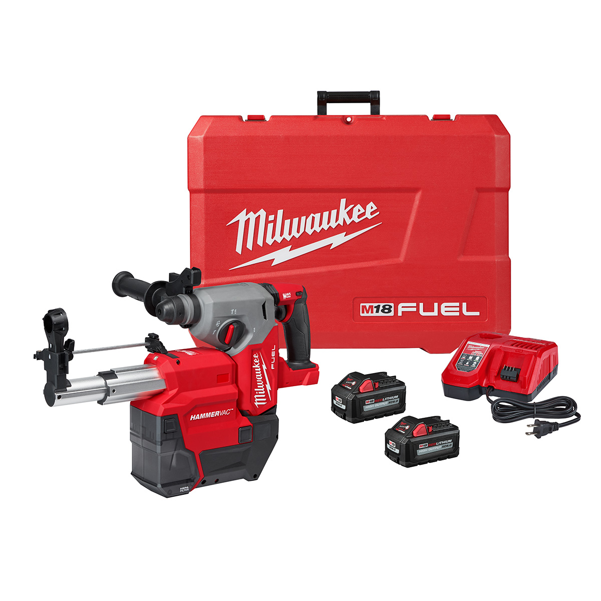 Milwaukee M18 FUEL 1 Inch SDS Plus Rotary Hammer with Dust Extractor Kit from GME Supply