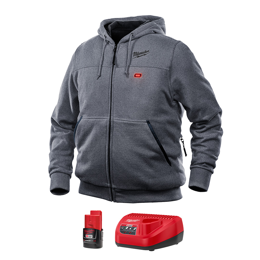 Milwaukee M12 Heated Hoodie Kit - Gray from GME Supply