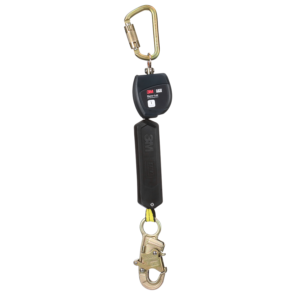 3M DBI-SALA Class 1 Overhead Mount Nano-Lok Personal Self-Retracting Lifeline with Anchor Hook from GME Supply