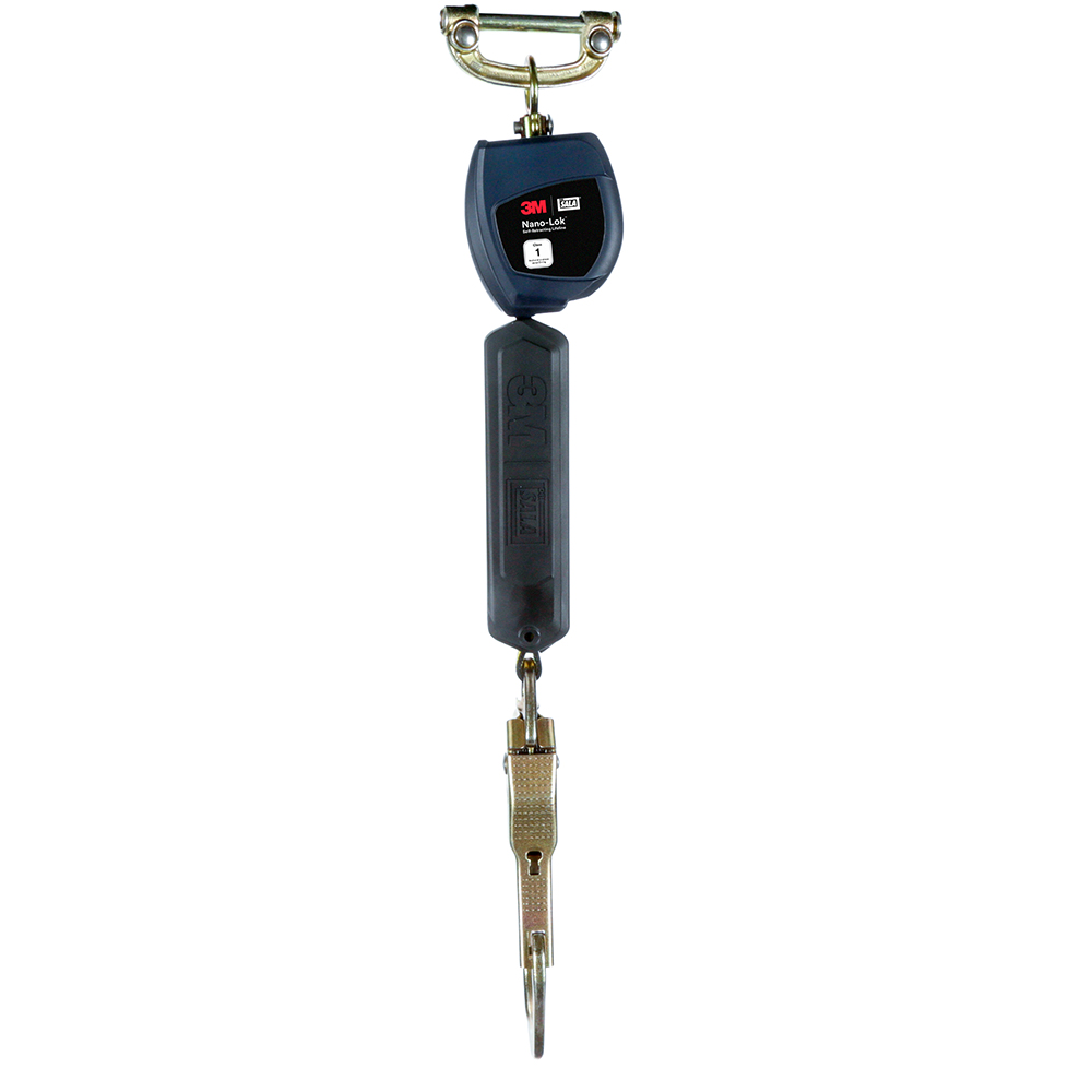 3M DBI-SALA 3100537 Class 1 Direct Mount Nano-Lok Personal Self-Retracting Lifeline with Steel Rebar Snap Hook from GME Supply
